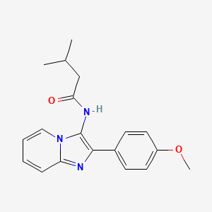 molecular formula C19H21N3O2 B11186648 N-[2-(4-methoxyphenyl)imidazo[1,2-a]pyridin-3-yl]-3-methylbutanamide 