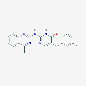 molecular formula C22H21N5O B11186718 6-methyl-5-(3-methylbenzyl)-2-[(4-methylquinazolin-2-yl)amino]pyrimidin-4(3H)-one 