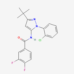 molecular formula C20H18ClF2N3O B11186744 N-[3-Tert-butyl-1-(2-chlorophenyl)-1H-pyrazol-5-YL]-3,4-difluorobenzamide CAS No. 1007542-19-9