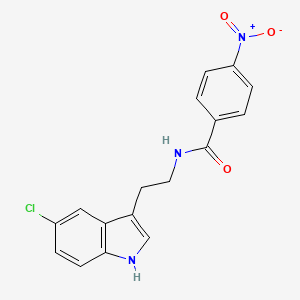 molecular formula C17H14ClN3O3 B11186812 N-[2-(5-chloro-1H-indol-3-yl)ethyl]-4-nitrobenzamide 