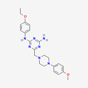 molecular formula C23H29N7O2 B11186943 N-(4-ethoxyphenyl)-6-{[4-(4-methoxyphenyl)piperazin-1-yl]methyl}-1,3,5-triazine-2,4-diamine 