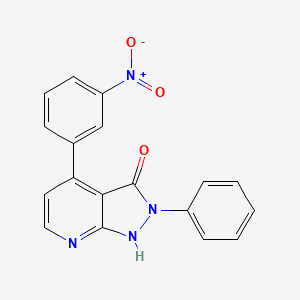 molecular formula C18H12N4O3 B11186960 4-(3-nitrophenyl)-2-phenyl-1H-pyrazolo[3,4-b]pyridin-3-one CAS No. 879614-83-2