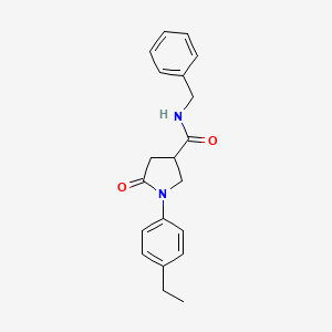 molecular formula C20H22N2O2 B11187123 N-benzyl-1-(4-ethylphenyl)-5-oxopyrrolidine-3-carboxamide 