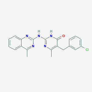 molecular formula C21H18ClN5O B11187150 5-(3-chlorobenzyl)-6-methyl-2-[(4-methylquinazolin-2-yl)amino]pyrimidin-4(3H)-one 