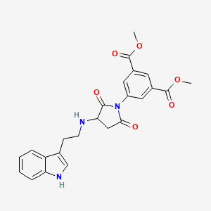 molecular formula C24H23N3O6 B11187202 dimethyl 5-(3-{[2-(1H-indol-3-yl)ethyl]amino}-2,5-dioxopyrrolidin-1-yl)benzene-1,3-dicarboxylate 