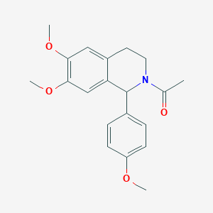 molecular formula C20H23NO4 B11187210 1-[6,7-Dimethoxy-1-(4-methoxyphenyl)-1,2,3,4-tetrahydroisoquinolin-2-yl]ethan-1-one CAS No. 66040-39-9