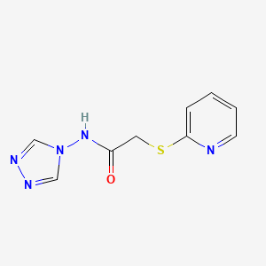 molecular formula C9H9N5OS B11187443 2-(pyridin-2-ylsulfanyl)-N-(4H-1,2,4-triazol-4-yl)acetamide 