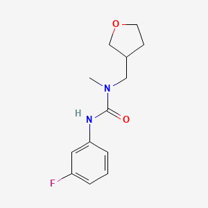 molecular formula C13H17FN2O2 B11187452 N-(3-Fluorophenyl)-N-methyl-N-[(tetrahydro-3-furanyl)methyl]-urea 