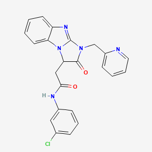 molecular formula C23H18ClN5O2 B11187561 N-(3-chlorophenyl)-2-[2-oxo-1-(pyridin-2-ylmethyl)-2,3-dihydro-1H-imidazo[1,2-a]benzimidazol-3-yl]acetamide 