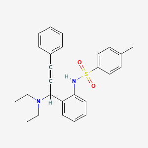 molecular formula C26H28N2O2S B11187884 N-{2-[1-(diethylamino)-3-phenylprop-2-yn-1-yl]phenyl}-4-methylbenzenesulfonamide 