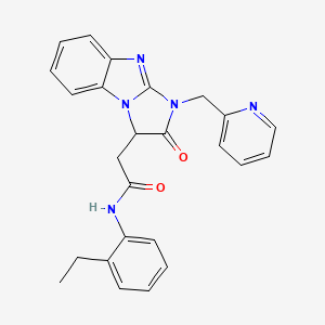 molecular formula C25H23N5O2 B11187916 N-(2-ethylphenyl)-2-[2-oxo-1-(pyridin-2-ylmethyl)-2,3-dihydro-1H-imidazo[1,2-a]benzimidazol-3-yl]acetamide 