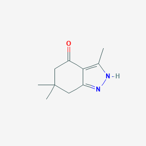 molecular formula C10H14N2O B111880 3,6,6-Trimethyl-1,5,6,7-tetrahydro-4H-indazol-4-one CAS No. 16315-16-5