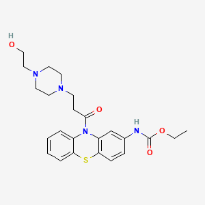 molecular formula C24H30N4O4S B11188069 ethyl (10-{3-[4-(2-hydroxyethyl)piperazin-1-yl]propanoyl}-10H-phenothiazin-2-yl)carbamate 