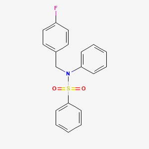 molecular formula C19H16FNO2S B11188087 N-[(4-fluorophenyl)methyl]-N-phenylbenzenesulfonamide CAS No. 5127-28-6