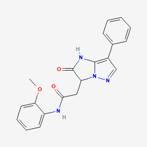 molecular formula C20H18N4O3 B11188206 N-(2-methoxyphenyl)-2-(2-oxo-7-phenyl-2,3-dihydro-1H-imidazo[1,2-b]pyrazol-3-yl)acetamide 