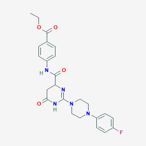 molecular formula C24H26FN5O4 B11188277 Ethyl 4-[({2-[4-(4-fluorophenyl)piperazin-1-yl]-6-oxo-3,4,5,6-tetrahydropyrimidin-4-yl}carbonyl)amino]benzoate 
