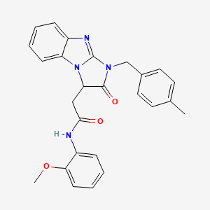molecular formula C26H24N4O3 B11188394 N-(2-methoxyphenyl)-2-[1-(4-methylbenzyl)-2-oxo-2,3-dihydro-1H-imidazo[1,2-a]benzimidazol-3-yl]acetamide 