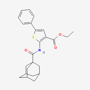 molecular formula C24H27NO3S B11188436 Ethyl 2-(adamantanylcarbonylamino)-5-phenylthiophene-3-carboxylate 