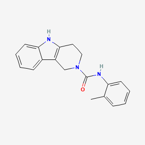 molecular formula C19H19N3O B11188501 N-(2-Methylphenyl)-1H,2H,3H,4H,5H-pyrido[4,3-B]indole-2-carboxamide 