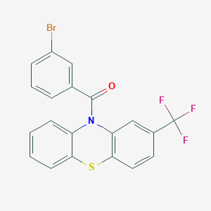 molecular formula C20H11BrF3NOS B11188529 (3-bromophenyl)[2-(trifluoromethyl)-10H-phenothiazin-10-yl]methanone 