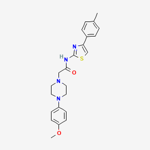molecular formula C23H26N4O2S B11188710 2-[4-(4-methoxyphenyl)piperazin-1-yl]-N-[4-(4-methylphenyl)-1,3-thiazol-2-yl]acetamide 