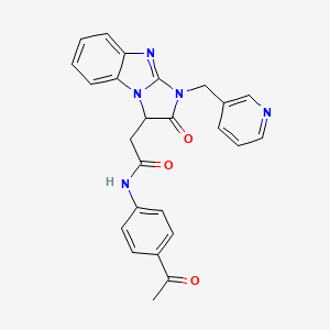 molecular formula C25H21N5O3 B11188819 N-(4-acetylphenyl)-2-[2-oxo-1-(pyridin-3-ylmethyl)-2,3-dihydro-1H-imidazo[1,2-a]benzimidazol-3-yl]acetamide 