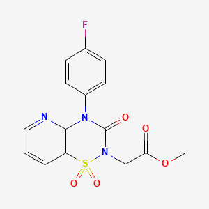 molecular formula C15H12FN3O5S B11189903 Methyl [4-(4-fluorophenyl)-1,1-dioxido-3-oxo-3,4-dihydro-2H-pyrido[2,3-E][1,2,4]thiadiazin-2-YL]acetate 