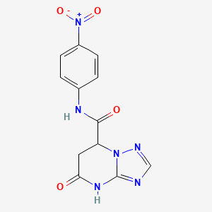 molecular formula C12H10N6O4 B11190063 N-(4-nitrophenyl)-5-oxo-4,5,6,7-tetrahydro[1,2,4]triazolo[1,5-a]pyrimidine-7-carboxamide 