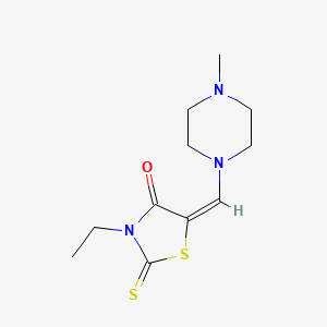 molecular formula C11H17N3OS2 B11190142 (5E)-3-ethyl-5-[(4-methylpiperazin-1-yl)methylidene]-2-thioxo-1,3-thiazolidin-4-one 