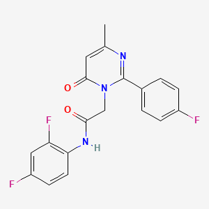 molecular formula C19H14F3N3O2 B11190331 N-(2,4-difluorophenyl)-2-[2-(4-fluorophenyl)-4-methyl-6-oxopyrimidin-1(6H)-yl]acetamide 