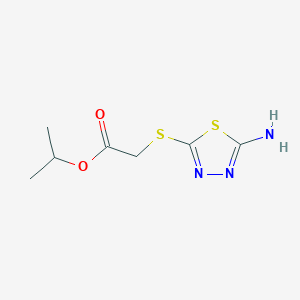 molecular formula C7H11N3O2S2 B11190345 Propan-2-yl 2-[(5-amino-1,3,4-thiadiazol-2-yl)sulfanyl]acetate 