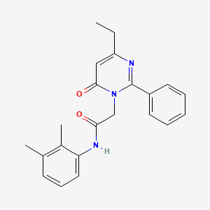 molecular formula C22H23N3O2 B11190358 N-(2,3-dimethylphenyl)-2-(4-ethyl-6-oxo-2-phenylpyrimidin-1(6H)-yl)acetamide 