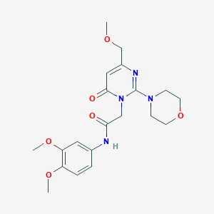 molecular formula C20H26N4O6 B11190373 N-(3,4-dimethoxyphenyl)-2-[4-(methoxymethyl)-2-(morpholin-4-yl)-6-oxopyrimidin-1(6H)-yl]acetamide 