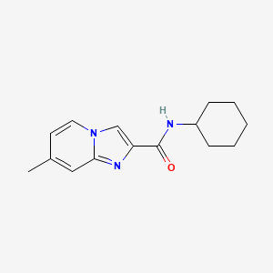 molecular formula C15H19N3O B11190378 N-cyclohexyl-7-methylimidazo[1,2-a]pyridine-2-carboxamide 