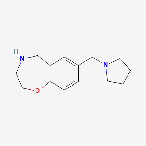 molecular formula C14H20N2O B11190380 7-(Pyrrolidin-1-ylmethyl)-2,3,4,5-tetrahydrobenzo[f][1,4]oxazepine 
