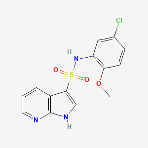molecular formula C14H12ClN3O3S B11190429 N-(5-chloro-2-methoxyphenyl)-1H-pyrrolo[2,3-b]pyridine-3-sulfonamide 