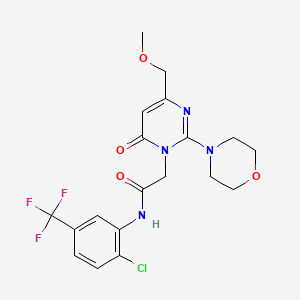 molecular formula C19H20ClF3N4O4 B11190504 N-[2-chloro-5-(trifluoromethyl)phenyl]-2-[4-(methoxymethyl)-2-(morpholin-4-yl)-6-oxopyrimidin-1(6H)-yl]acetamide 