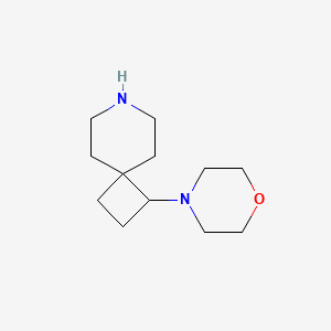 molecular formula C12H22N2O B11190548 4-(7-Azaspiro[3.5]nonan-1-yl)morpholine 