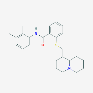 molecular formula C25H32N2OS B11190570 N-(2,3-dimethylphenyl)-2-[(octahydro-2H-quinolizin-1-ylmethyl)sulfanyl]benzamide 