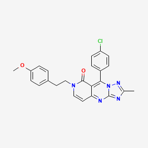 molecular formula C24H20ClN5O2 B11190582 9-(4-chlorophenyl)-7-[2-(4-methoxyphenyl)ethyl]-2-methylpyrido[4,3-d][1,2,4]triazolo[1,5-a]pyrimidin-8(7H)-one 