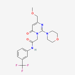 molecular formula C19H21F3N4O4 B11190593 2-[4-(methoxymethyl)-2-(morpholin-4-yl)-6-oxopyrimidin-1(6H)-yl]-N-[3-(trifluoromethyl)phenyl]acetamide 
