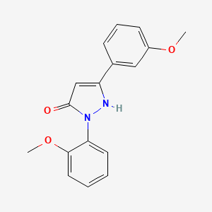 molecular formula C17H16N2O3 B11190719 1-(2-methoxyphenyl)-3-(3-methoxyphenyl)-1H-pyrazol-5-ol 