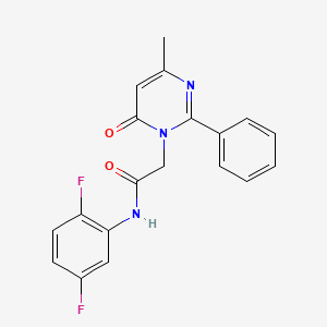 molecular formula C19H15F2N3O2 B11190913 N-(2,5-difluorophenyl)-2-(4-methyl-6-oxo-2-phenylpyrimidin-1(6H)-yl)acetamide 