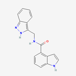 molecular formula C17H14N4O B11191142 N-[(1H-Indazol-3-YL)methyl]-1H-indole-4-carboxamide 