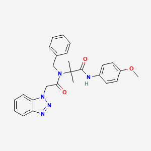 molecular formula C26H27N5O3 B11191214 N~2~-(1H-benzotriazol-1-ylacetyl)-N~2~-benzyl-N-(4-methoxyphenyl)-2-methylalaninamide 