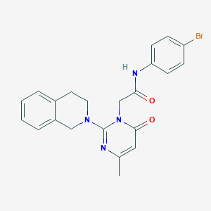 molecular formula C22H21BrN4O2 B11191316 N-(4-bromophenyl)-2-[2-(3,4-dihydroisoquinolin-2(1H)-yl)-4-methyl-6-oxopyrimidin-1(6H)-yl]acetamide 
