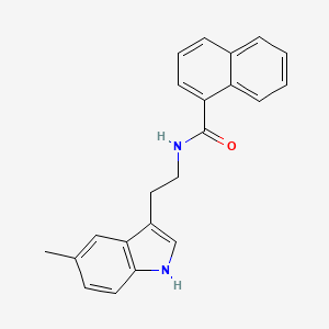 molecular formula C22H20N2O B11191410 N-[2-(5-methyl-1H-indol-3-yl)ethyl]naphthalene-1-carboxamide 