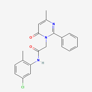 molecular formula C20H18ClN3O2 B11191446 N-(5-chloro-2-methylphenyl)-2-(4-methyl-6-oxo-2-phenylpyrimidin-1(6H)-yl)acetamide 