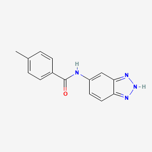 molecular formula C14H12N4O B11191482 N-(1H-1,2,3-benzotriazol-6-yl)-4-methylbenzamide 