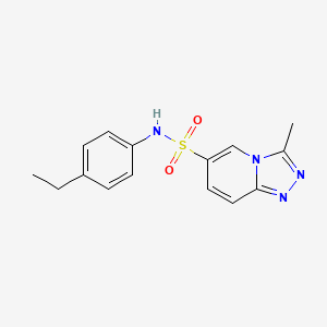 molecular formula C15H16N4O2S B11191504 N-(4-ethylphenyl)-3-methyl[1,2,4]triazolo[4,3-a]pyridine-6-sulfonamide 